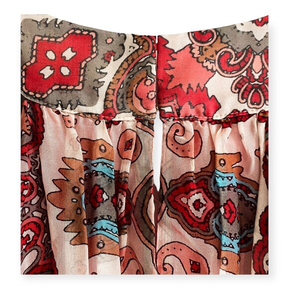 Ramy Brook Savanna High-Low Maxi Dress Red Print Silk Blend M NWT - Picture 11 of 14